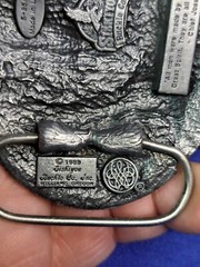 Vintage 1989 Native American Eagle Belt Buckle Siskiyou Belt Co KG Western