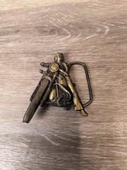 Vintage Motorcycle Solid Brass Belt Buckle