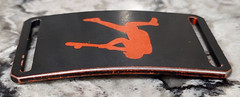 GRIP6 BELT BUCKLE – RUSTIC PAINT – BASEBALL PLAYER – PAINTED! – 1.5 INCH WIDE