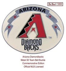 Arizona Diamondbacks Belt Buckle MLB Licensed Siskiyou SBB155 Baseball Fans