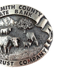 The Smith County State Bank KS Metal Belt Buckle 1981 495/500