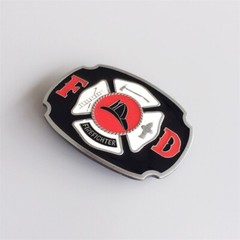 Vintage Style Enamel Fire Hero Firefighter FD Belt Buckle also Stock in the US