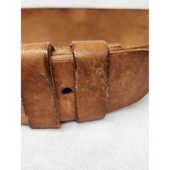 Vintage Altus Mens 28-32 Tan Leather Weight Power Lifting Belt 2 Prong Buckle
