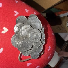 Vintage Coin Belt Buckle 1986 USA Made Novelty Statement Piece