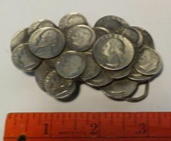 ** Vintage AMERICAN BUCKLE COMPANY – BELT BUCLE w US Coins – 1979 – H338