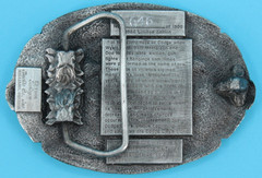 VTG 80s Dodge City Kansas Western Commemorative Belt Buckle 1986