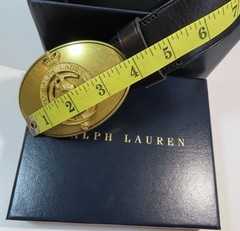 BNWT THE ORIGINAL RALPH LAUREN BIG HORSE HEAD CROWN BUCKLE BELT W38