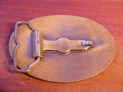 Marshall Hyman Solid Brass Belt Buckle Mens 2.5&Prime; X 3.75&Prime; Iroquois Project M680