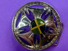 Jamaica Jamaican Flag Spinner Wheel Rim Round Moving NOS Belt Buckle