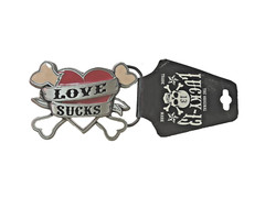 Lucky 13 Belt Buckle Love Sucks Text New Original Officially Licensed Men Women