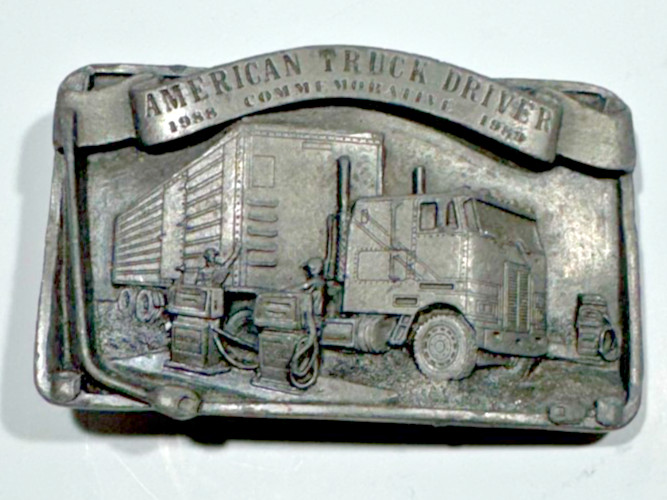 American Truck Driver Commemorative Metal Belt Buckle 1988 – 4516/5000 Arroyo