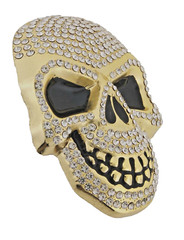 Mens Womens Skulls Skeleton Belt Buckle Gold Pirate Metal Gothic Tattoo Tribal