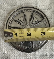 Silver Star The Original Spinner Wheel Belt Buckle 3.5&Prime; Diameter Made in USA