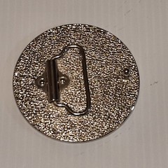 BLACK AND WHITE PEACE SIGN Metal Belt Buckle