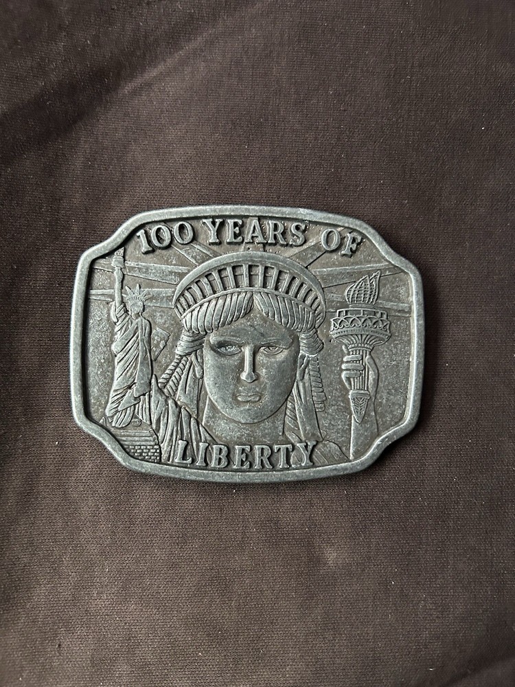 Liberty Collection Silver Tone 100 Years of Liberty Belt Buckle..