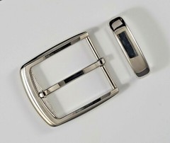 New 1 1/2&Prime;(38mm) pin buckle + loop buckle set(#T11) man women nickel color USA