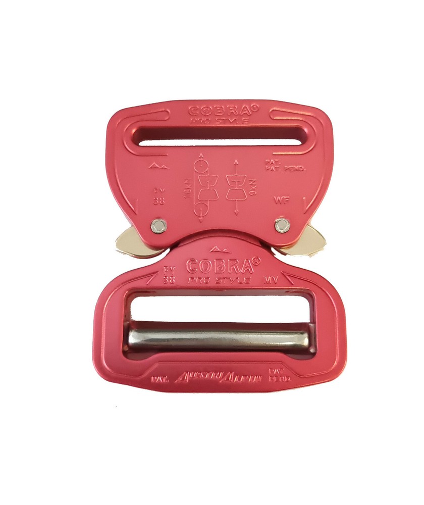AustriAlpin Pink 38mm/1.5&Prime; Pro Style Cobra Buckle – Male Adjustable Female Fixed