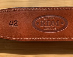 RDM 14K Sterling Silver Belt Buckle + RDM Alligator Belt Size 42
