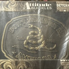 2nd Amendment Series Attitude Western Belt Buckle (American Gadsden Don&rsquo;t Tre…