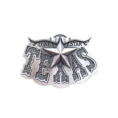 Vintage Silver Plated Western Star Cowboy Belt Buckle Boucle de Ceinture