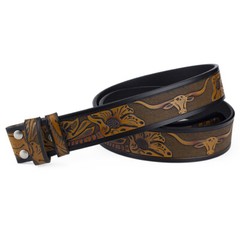 Handmade Genuine Men&rsquo;s Belt Full Grain Leather Without Buckle Heavy Duty Western