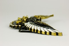 Flying Eagle antique brass belt buckle