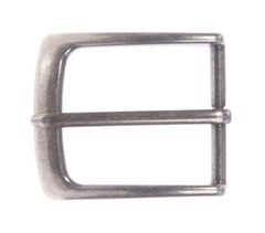 1 1/2&Prime; (38 mm) Single Prong Rectangular Solid Brass Belt Buckle