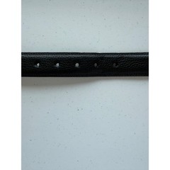 Cole Haan Mens Black Pebble Leather Belt Silver Nickel Buckle Size 40/100