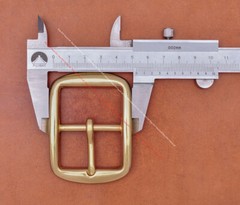 Real Solid Brass Center Bar Tongue Pin DIY Leather Belt Buckle Fits 39mm Strap