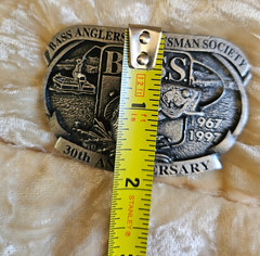 Bass Anglers Sportsman Society Vintage Belt Buckle Made In USA 30 Anniversary