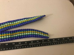 Handmade Nylon braided Men Women Belt Blue Green White Yellow 48in No Buckle