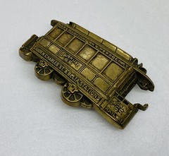 Vintage 1979 Baron Belt Buckle 6130 Wagon Union Line 65 Solid Brass Art 16