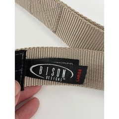 Bison Tactical Utility Belt Metal D Ring Double Layer Nylon Tan 1.5&Prime; Fits 32-36