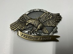 Pewter Belt Buckle Freedom Rider Bad To The Bone Motorcycle Biker Eagle Skull