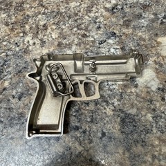 GUN THEME BELT BUCKLE ENCRUSTED WITH SPARKLING CRYSTALS – LARGE – GW-15