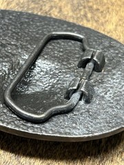 Vintage Turf Paradise Belt Buckle Horse Jockey Racing Equestrian Metal Western