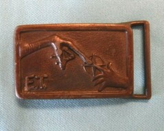 Rare 1982 E.T. The Extra-Terrestrial Vtg LEE Bronze Boy&rsquo;s Belt BUCKLE Phone Home