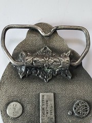 Vintage Bergamot Brass works Sailing boat Sunset Belt Buckle 1977 D-48