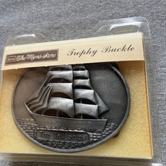 New Sears Vintage Belt Buckles Vintage The Tall Ships Sailing Boat 70s Mens