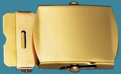U.S MILITARY STYLE BRASS ROLLER BELT BUCKLE 1.25&Prime; WIDE FOR TROUSER WEB BELT