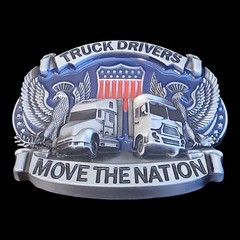 Truck Drivers Move The Nation Belt Buckle Metal & Enamel New