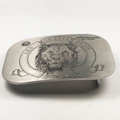 Metro Goldwyn Mayer MGM Lion Head Las Vegas Etched Belt Buckle