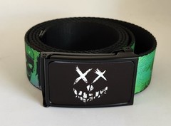Suicide Squad Belt w/ Metal Belt Buckle Loot Crate Neon Green Black Buckle Down