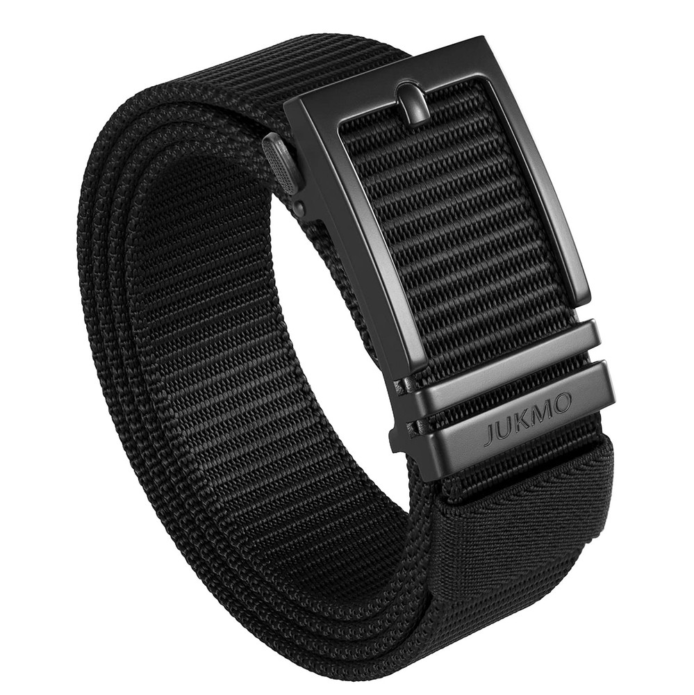 JUKMO Ratchet Belt for Men, Nylon Medium-for Waist 38&Prime;-41&Prime;(Length 49&Prime;), Black