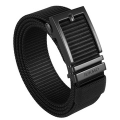 JUKMO Ratchet Belt for Men, Nylon Medium-for Waist 38&Prime;-41&Prime;(Length 49&Prime;), Black