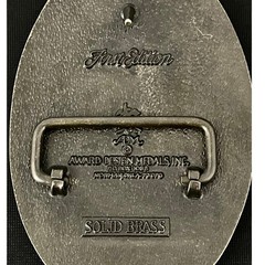 Vintage Award Design Medals Elk Deer Belt Buckle Solid Brass Tone
