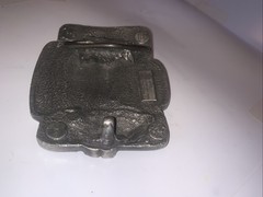 US ARMY TANK Flag Eagle Pewter BELT BUCKLE Made USA machines ,Man Steel & Pride