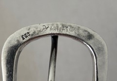Vintage Pat Areias Sterling Silver Buckle and American Alligator Belt Size 29