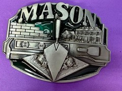 MASON Masonry Brick Laying Construction Work Tools Job Series Belt Buckle