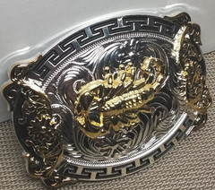SCORPION Western Cowboy Belt Buckle Hebilla Vaquera